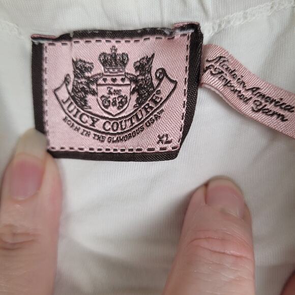 Juicy Couture ivory terry cloth jumpsuit Size XL Y2K Comfycore Leisurewear - Picture 3 of 10